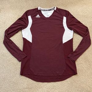 Adidas Quickset long sleeve v-neck Climalite shirt size large women like new